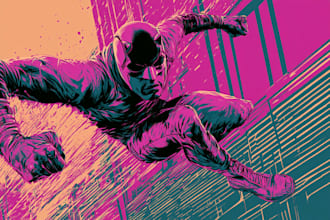 create dynamic superhero comic art and graphic novel pages