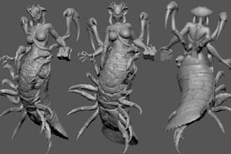 sculpt 3d creature model, 3d dog, animal model, dinosaur, monster 3d printing
