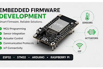 develop embedded firmware for mcu, sensors, actuators and iot devices