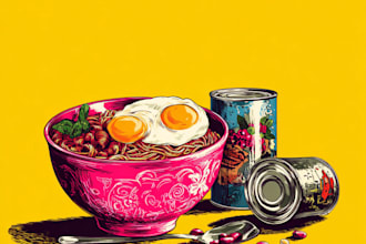 turn burgers pizza and food into pop art