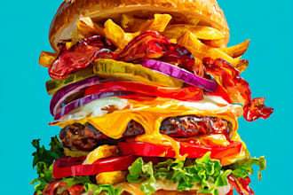 create vintage pop art food posters