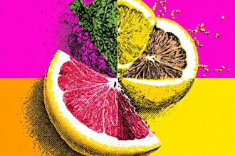 design fun and colorful food pop art artwork