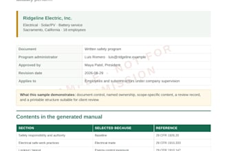 create your contractor safety program and prequalification packet