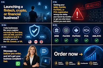 register your msb, fincen, fintrac or fca license with full aml compliance