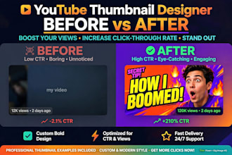 create viral youtube thumbnails with high CTR design