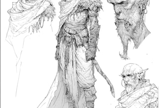 design fantasy character sketch for you