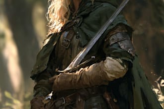 make dnd character design and illustration