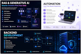 help in ai agent development, rag chatbot, backend, gen ai