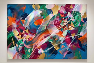 paint digital abstract art works