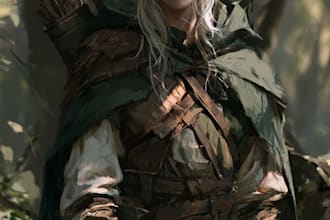 paint your dark fantasy dnd character illustration