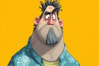 draw your character in a fun cartoon style