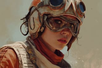 create cinematic sci fi space opera character art and concept design