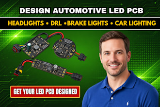 design automotive led pcb for headlights drl brake lights and car lighting
