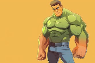 draw amazing and funny vector cartoon potrait