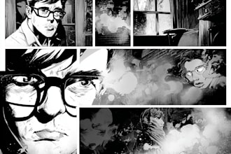 create comic books, pinups and poster illustrations