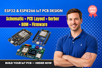 do esp32 pcb design, esp8266 iot pcb layout, gerber files for new DIY starters