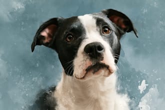 create a custom watercolor pet portrait