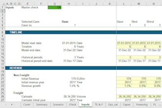 prepare excel financial models