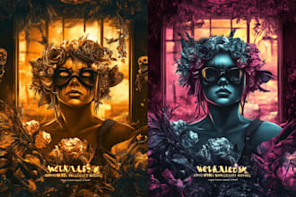 draw detailed dark art for metal band t shirt artworkand album cover