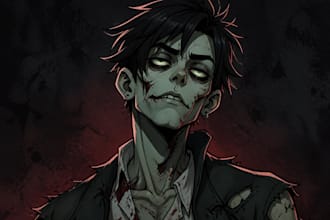 create you like a zombie dark art illustration