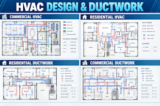 design residential and commercial hvac systems and ductwork layouts professional