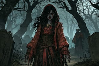 draw horror character illustration