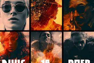 create an epic horror or action movie poster design