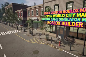 custom roblox map open world city map, roblox game simulator map roblox builder