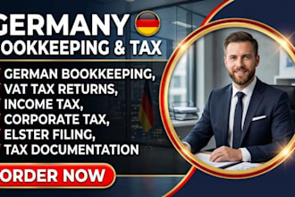 do german bookkeeping german vat tax return, income tax corporate tax via elster