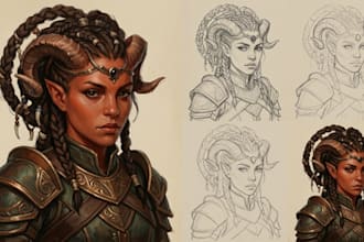 create fantasy character portrait art