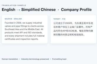translate english to chinese and chinese to english professionally