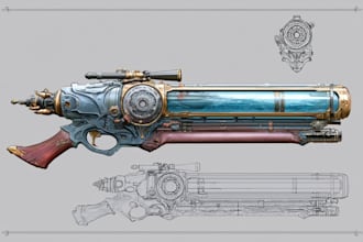 design unique weapons illustrations
