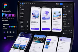 design mobile app ui ux in figma ios android