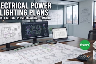 engineer electrical power and lighting plans for buildings