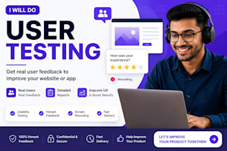 do user testing, app and website review