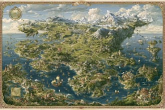 fantasy map illustration for map