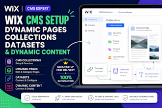 fix and set up wix cms dynamic pages, collections and datasets