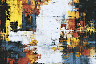 create elegant abstract wall art in oil painting style
