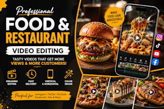 do professional food video editing resturant video editing resturant ad reel
