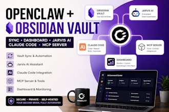 openclaw obsidian vault sync dashboard jarvis ai claude code mcp server