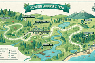 vector map illustration, custom map design, and infographic map drawing