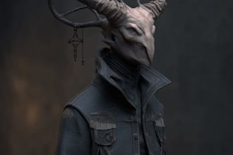 horror dark fantasy female male character desing