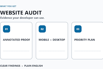audit your website for UX, speed, accessibility, and conversion issues