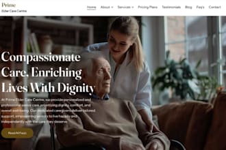 build wix senior care website home health booking wix elder care website design