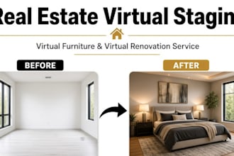 real estate virtual staging do virtual furniture and  virtual renovation service