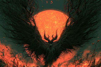 create a horror metal cover illustration