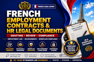 draft and review french employment contracts HR and workplace legal documents