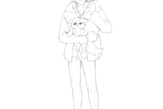 sketch characters into anime style