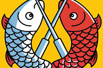 create a professional fishing logo