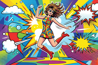 draw vector pop art illustration